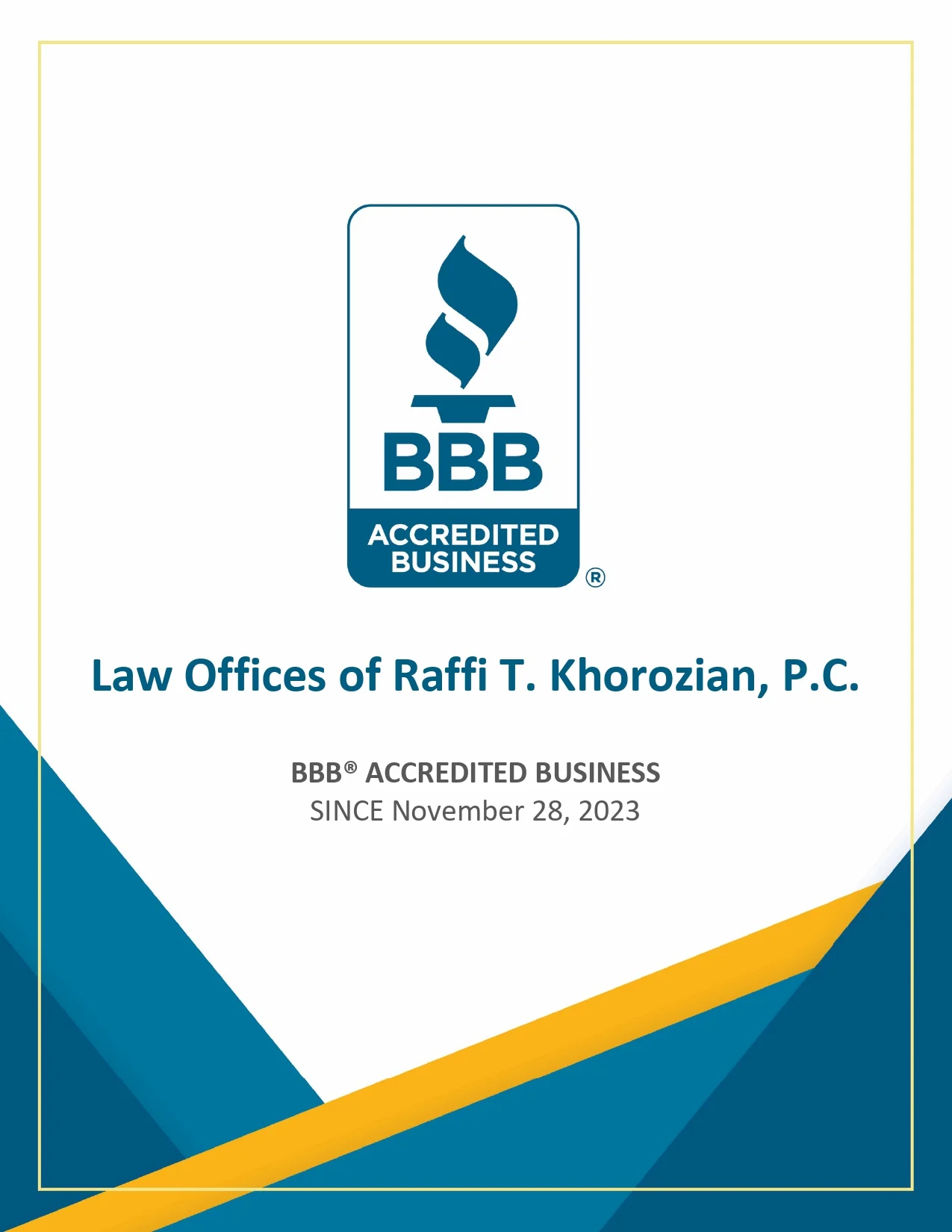 BBB Accredited Business Law Firm New Jersey